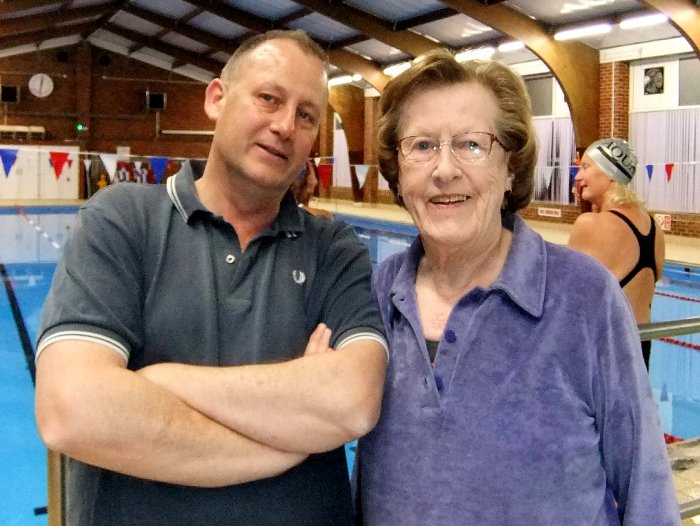 Maureen Fakley is pictured with Club Head Coach Tim Wiseman